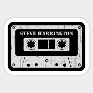 Steve Harrington - Vintage Cassette White Sticker